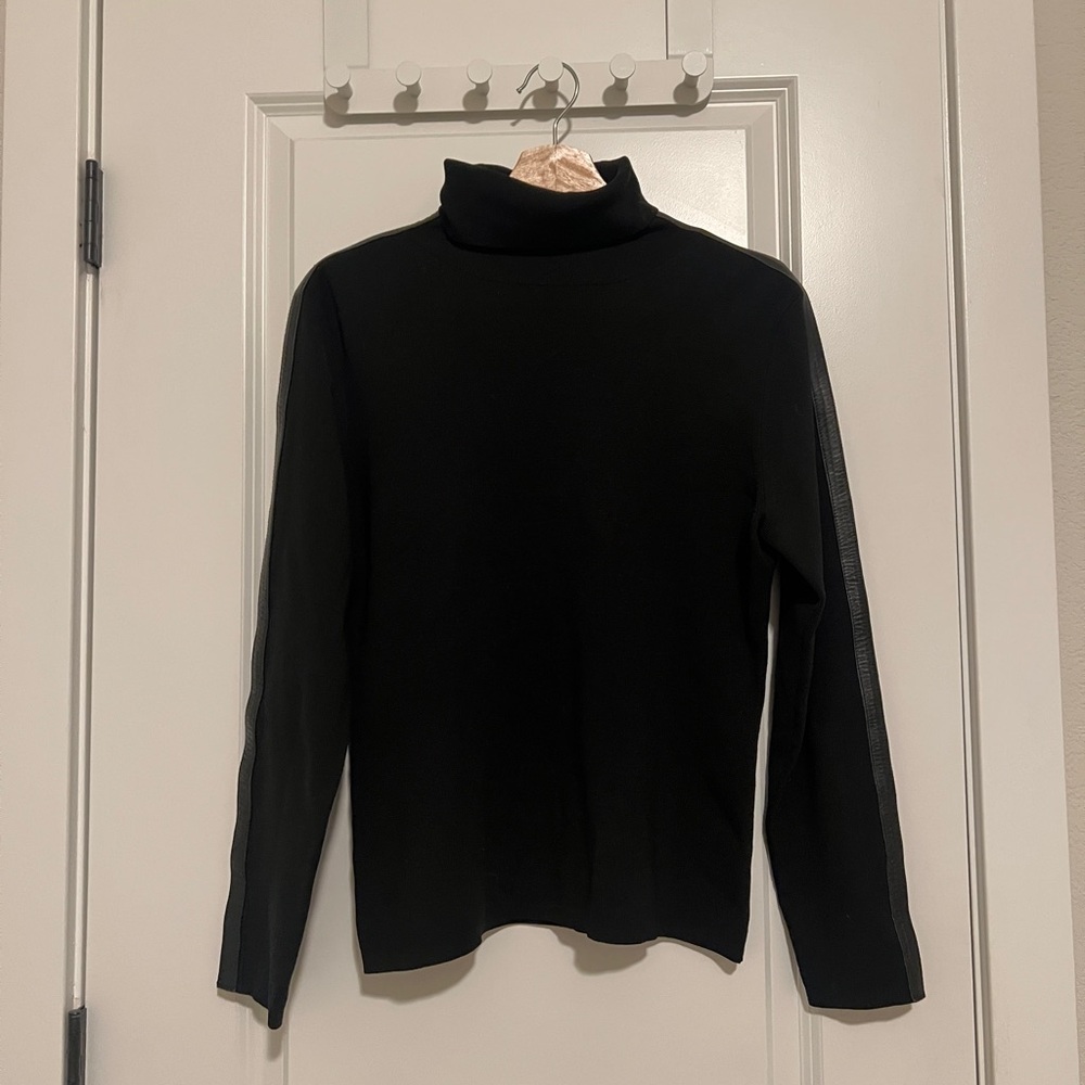 INC International Concepts Black Silk Blend Sweater